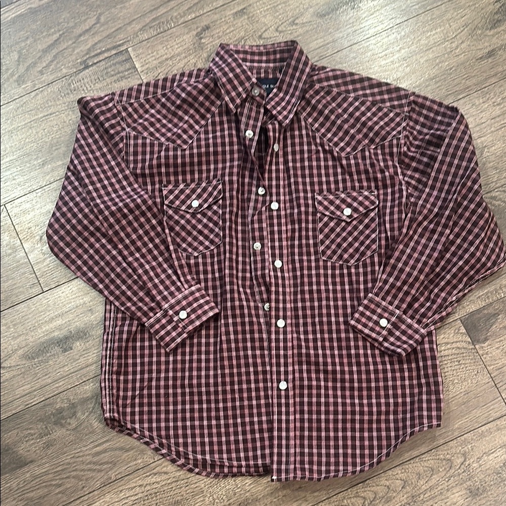 Plaid Button-Up Shirt